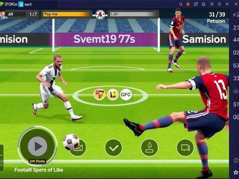 Champion Strikers X gameplay screenshot showing football action